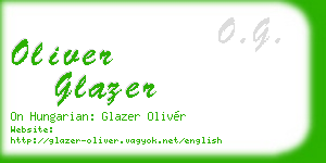 oliver glazer business card