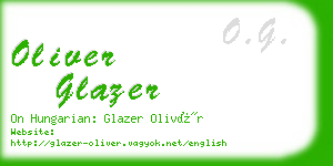 oliver glazer business card
